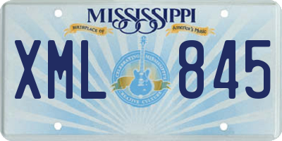 MS license plate XML845