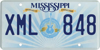 MS license plate XML848