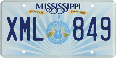 MS license plate XML849