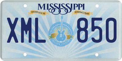 MS license plate XML850