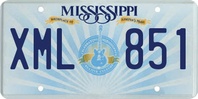 MS license plate XML851