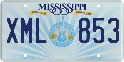MS license plate XML853