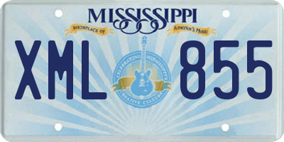 MS license plate XML855