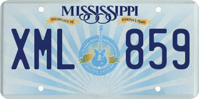 MS license plate XML859