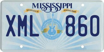 MS license plate XML860