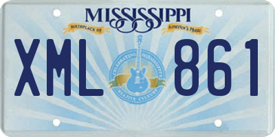 MS license plate XML861