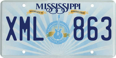 MS license plate XML863