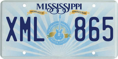 MS license plate XML865