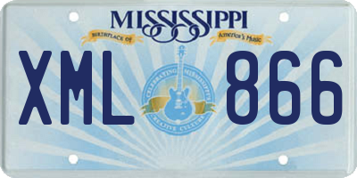 MS license plate XML866