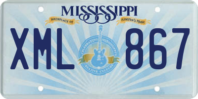 MS license plate XML867