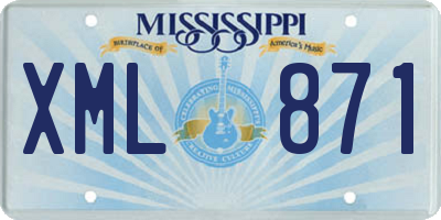 MS license plate XML871