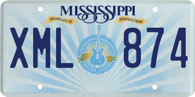 MS license plate XML874