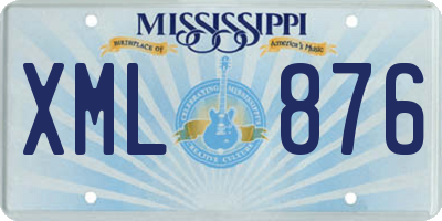 MS license plate XML876
