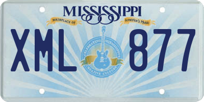 MS license plate XML877
