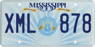 MS license plate XML878