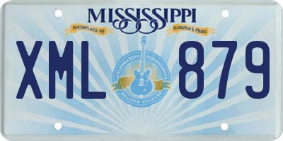 MS license plate XML879