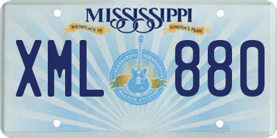 MS license plate XML880
