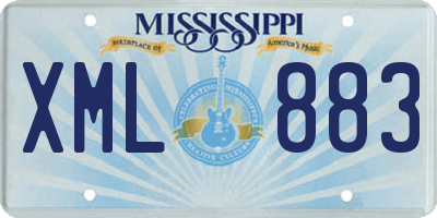 MS license plate XML883
