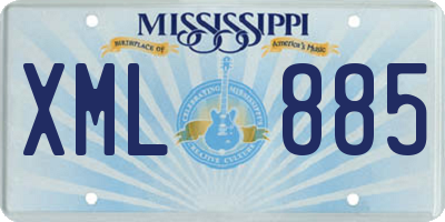 MS license plate XML885