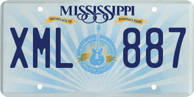 MS license plate XML887