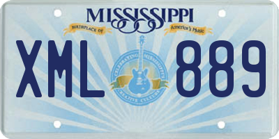 MS license plate XML889