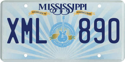 MS license plate XML890