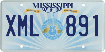 MS license plate XML891