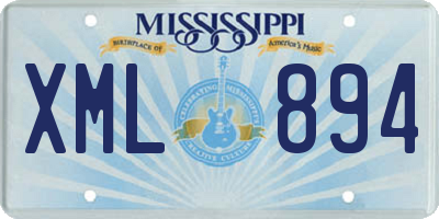 MS license plate XML894