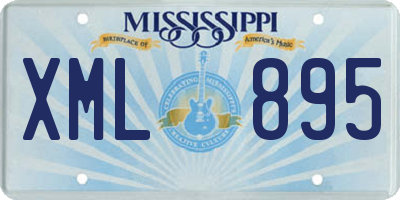 MS license plate XML895