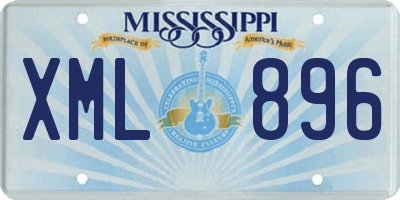 MS license plate XML896