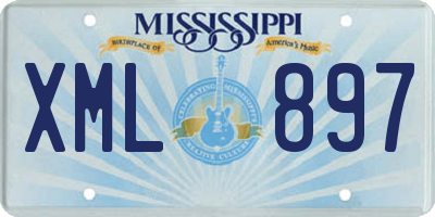 MS license plate XML897