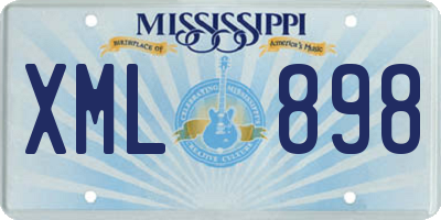MS license plate XML898