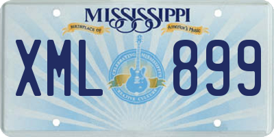 MS license plate XML899