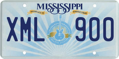 MS license plate XML900