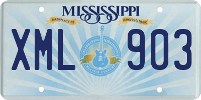 MS license plate XML903
