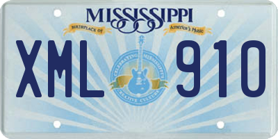 MS license plate XML910