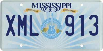 MS license plate XML913
