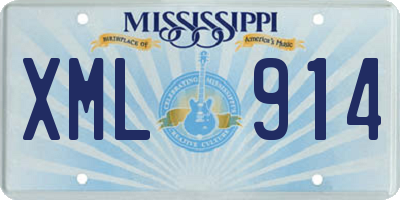 MS license plate XML914