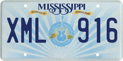 MS license plate XML916