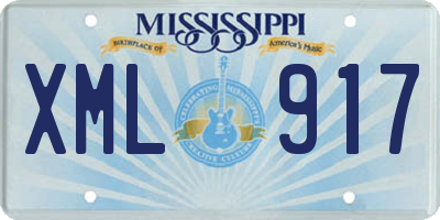 MS license plate XML917