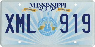 MS license plate XML919