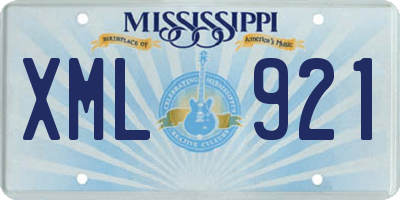 MS license plate XML921
