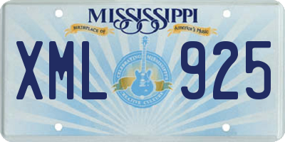 MS license plate XML925