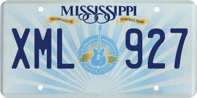 MS license plate XML927