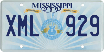 MS license plate XML929
