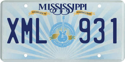 MS license plate XML931
