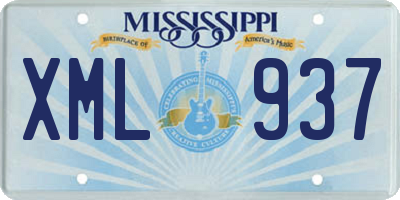 MS license plate XML937
