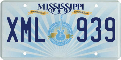 MS license plate XML939