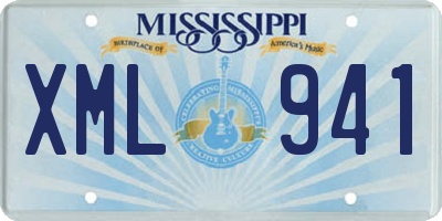 MS license plate XML941