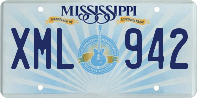 MS license plate XML942